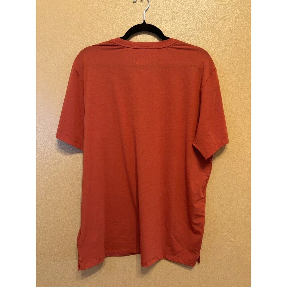 The North Face Men's L Wander Sun Tee Shirt Orange UPF40 NWT Hiking Pullover